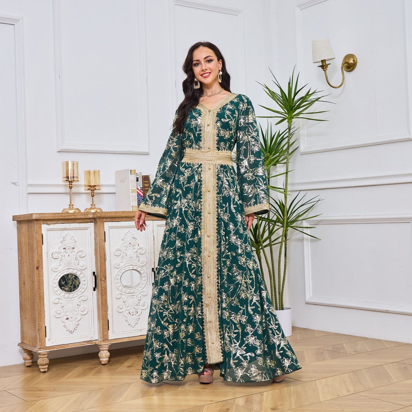 Caftan Zohra  Élégance Florale