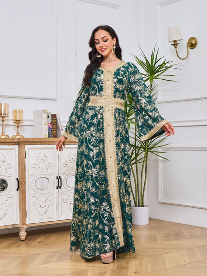 Caftan Zohra  Élégance Florale