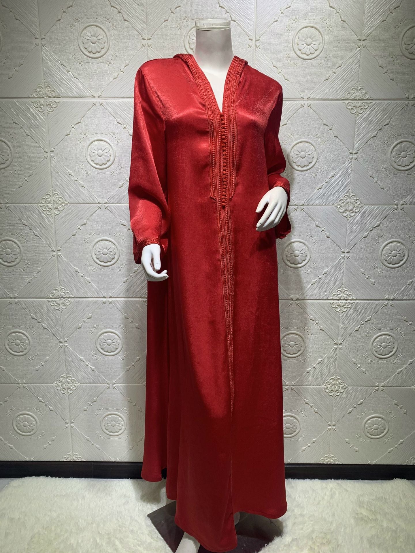 Caftan Abaya  zahrat lkhalij à Capuche pour Femme Musulmane