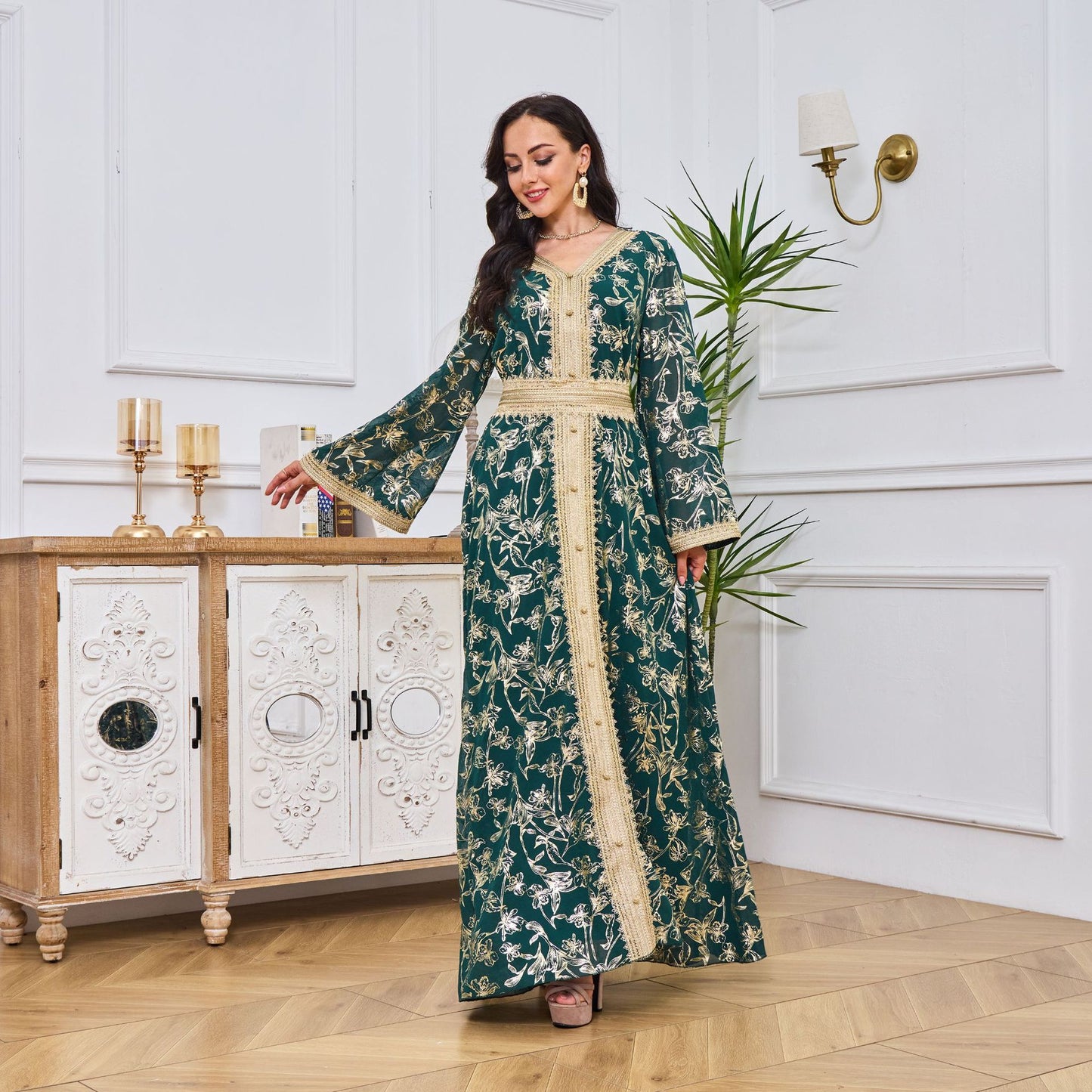 Caftan Zohra  Élégance Florale