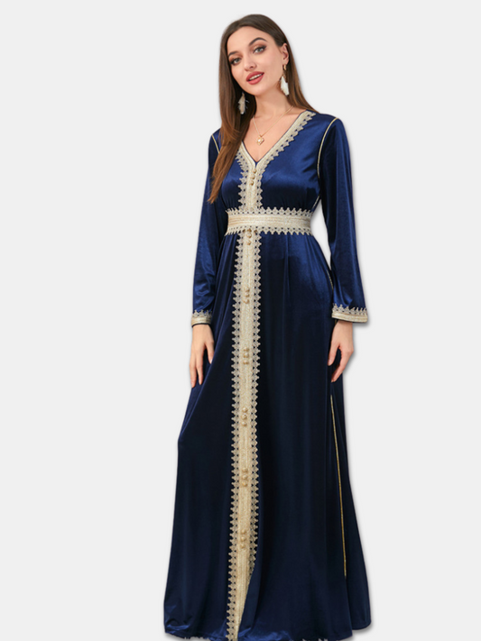 Caftan Hamria Marocain Élégance en Velours