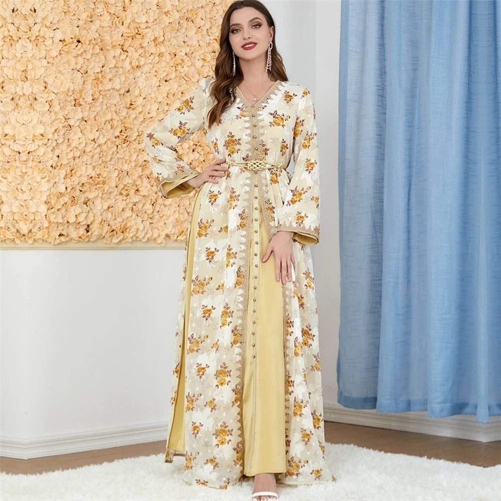 Caftan Hamria Robe Abaya florale