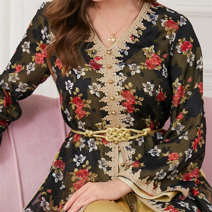 Caftan Hamria Robe Abaya florale