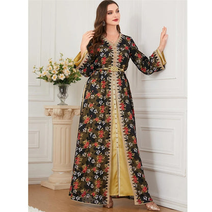 Caftan Hamria Robe Abaya florale