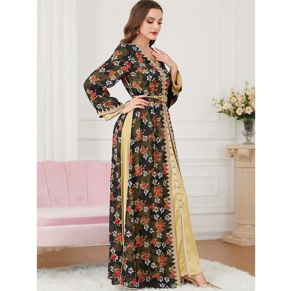 Caftan Hamria Robe Abaya florale