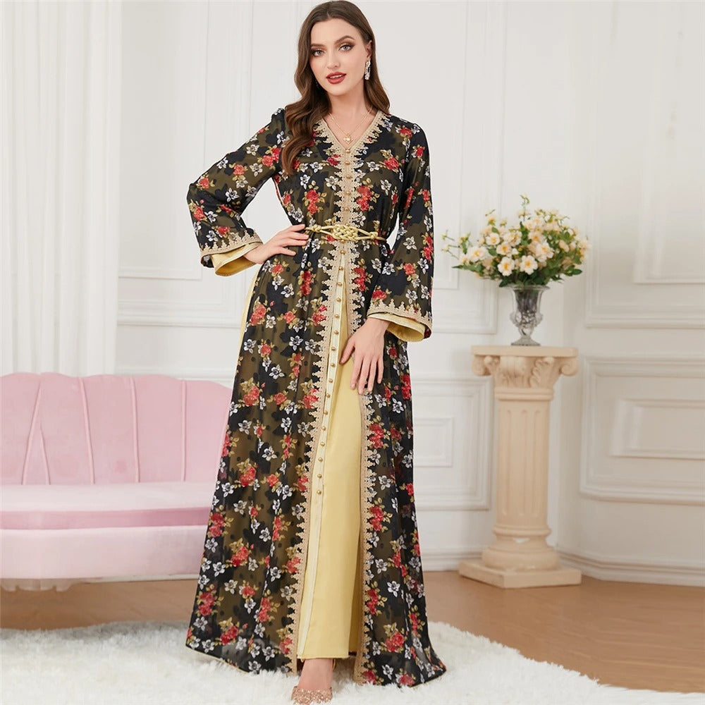 Caftan Hamria Robe Abaya florale