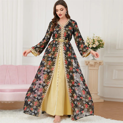 Caftan Hamria Robe Abaya florale