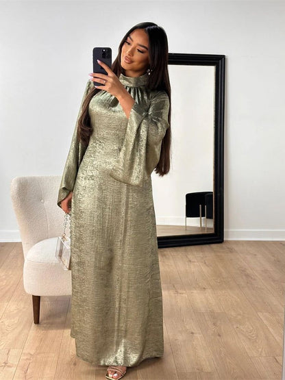 Robe Alia Abaya en Satin de Luxe