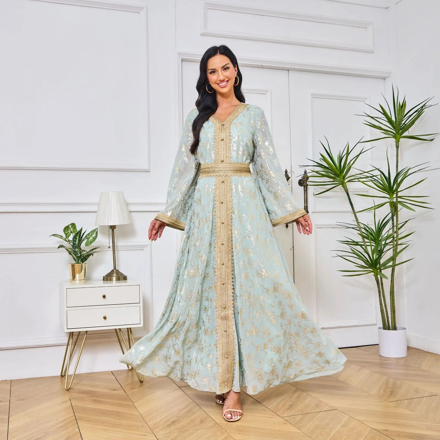 Caftan Zohra  Élégance Florale