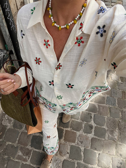 Ensemble Jurra Broderie de fleurs